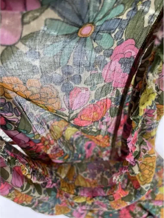 Natural Life Women’s Wide Leg Floral Sheer Lounge Pajama Style Pants Size Medium - Picture 10 of 10